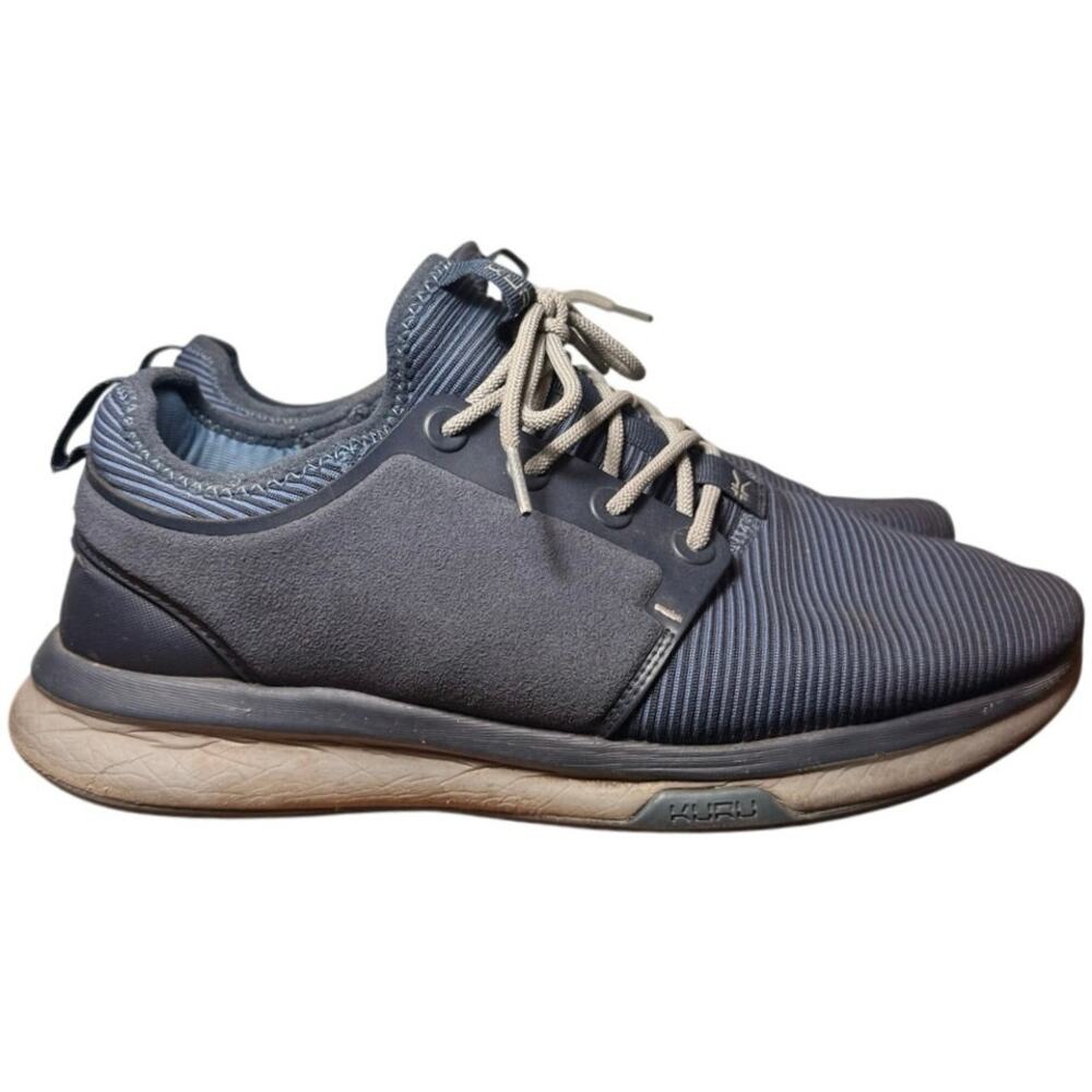 KURU ATOM Mens 11.5 Wide Steel Blue Gray Athletic Walking Running Shoes Sneaker